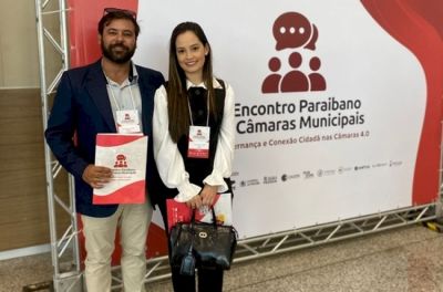 Presidente Fábio Duarte e a advogada Dra. Thaís Andrade participam do II Encontro Paraibano de Câmaras Municipais